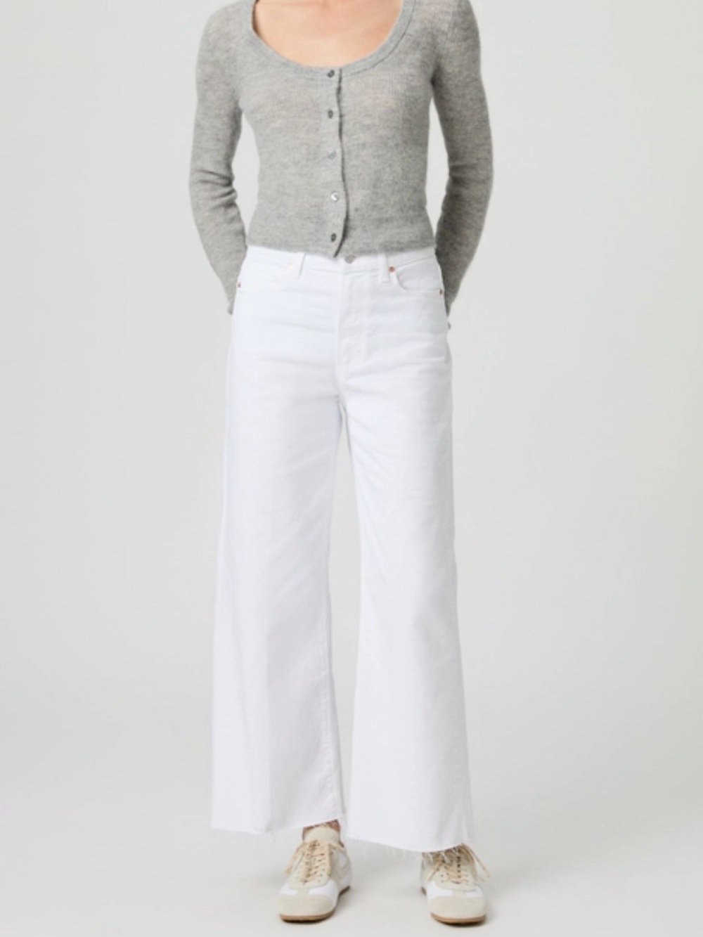 Paige Anessa High-Rise Wide-Leg with raw Hem